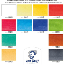 Набор акварельных красок "Van Gogh", 12 цветов, кюветы