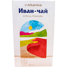 Чай "Altanka", травяной, иван-чай, корица, ромашка, 20 пакетиков x 1.8 гр.