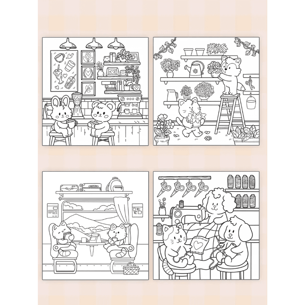 Раскраска "Уютная раскраска. Милые друзья" - 2