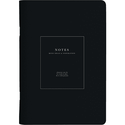 Тетрадь "Notes", A5, 48 листов, клетка, скоба сбоку, черный