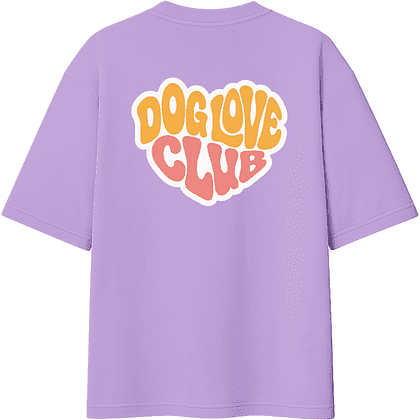 Футболка унисекс "Лабрадор. Dog love club", XS-S, хлопок, оверсайз, лавандовый - 2