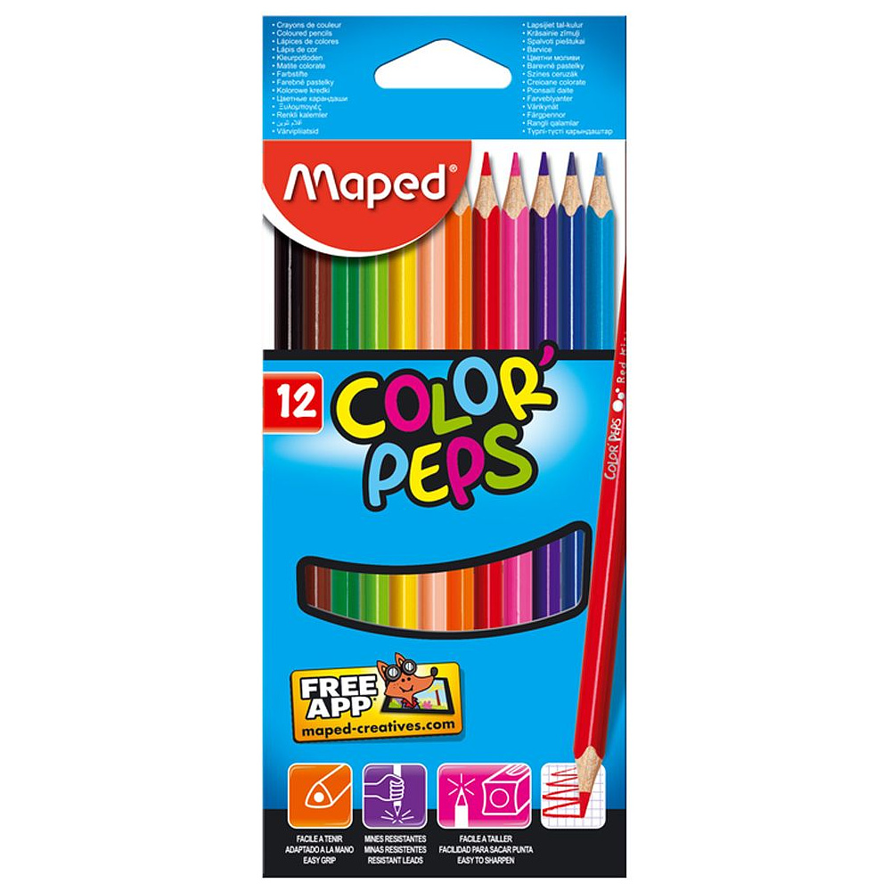 Цветные карандаши Maped "Color Peps", 12 цветов, -30%