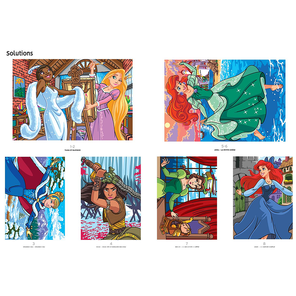 Раскраска по номерам на французском языке "Coloriages mystères Disney - Princesses. Tome 2" - 5
