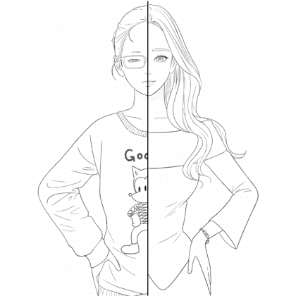 Раскраска "Истинная красота. Раскраска по вебтуну" - 7