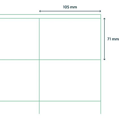 Самоклеящиеся этикетки универсальные "Rillprint", 105х74 мм, 25 листов, 8 штук, полупрозрачный - 5