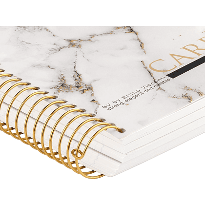 Книга записная "Carrarra", A5, 200 листов, клетка, линейка, точка, белый - 4