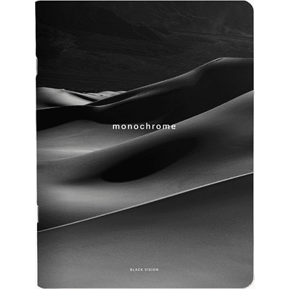 Тетрадь "Dune бархан", A5+, 48 листов, клетка, скоба сбоку, черный