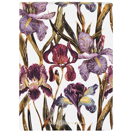 Блокнот "Flora. Ирисы", A6, 250 листов, нелинейный, склейка сверху, белый, розовый - 2