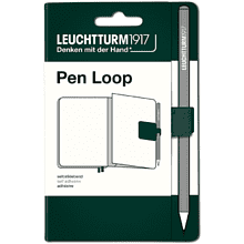 Петля для ручки "Leuchtturm1917. Pen Loop Smooth Colours", 4х4 см, самоклеящаяся для блокнота, зеленый лес