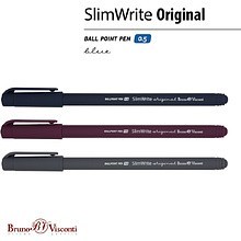 Ручка шариковая "SlimWrite. Original", 0,5 мм, пластик, ассорти, стерж. синий