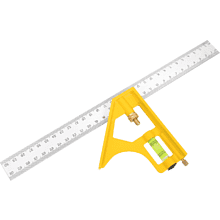 Строительная линейка Deli YS DL7300, с угольником и уровнем, 300 мм