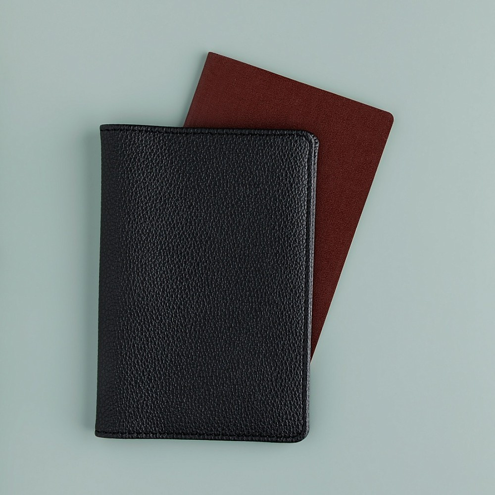 Обложка для паспорта "Черная", кожзам - 6