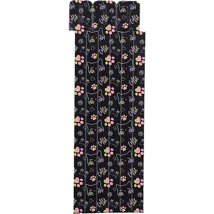 Закладка для книг "Cat's paws", 370 мм, 6 штук, черный - 2