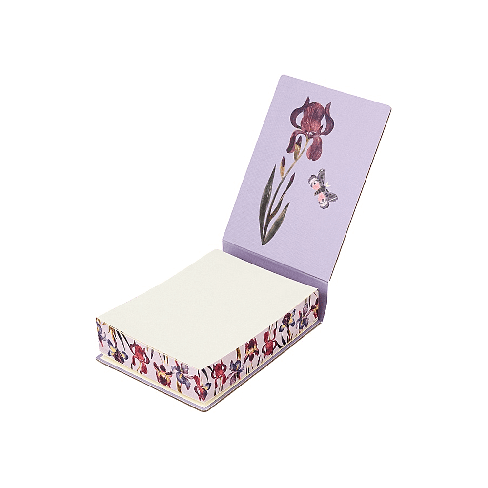 Блокнот "Flora. Ирисы", A6, 250 листов, нелинейный, склейка сверху, белый, розовый - 3