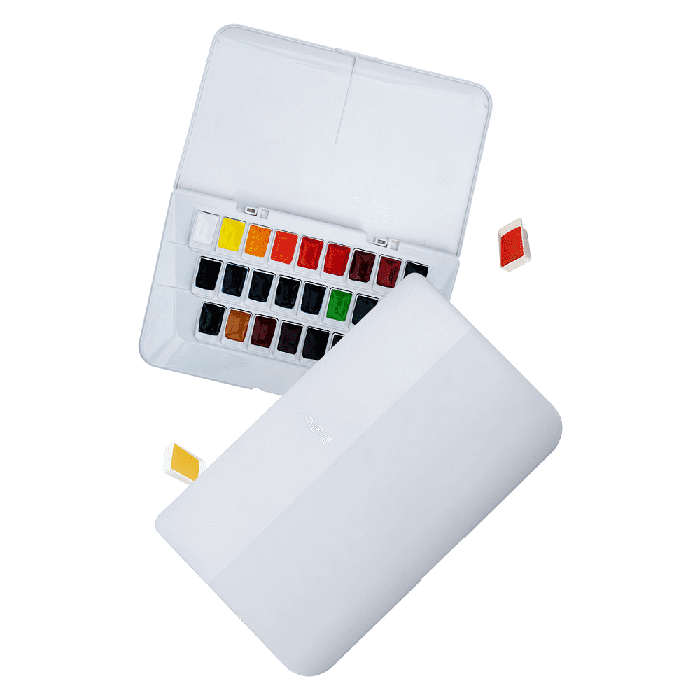 Набор красок акварельных "Himi Original Premier", 24 цвета, кюветы - 4