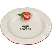 Тарелка фарфоровая "Tomato", 15.4х15.4 см, белый