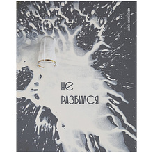 Блокнот "Не разбился", Алеся Скоробогатая, В6, 128 листов, в линейку, серый