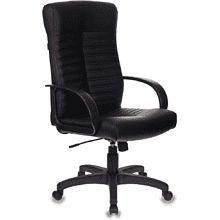 Кресло для руководителя Бюрократ "KB-10LITE", экокожа, пластик, черный