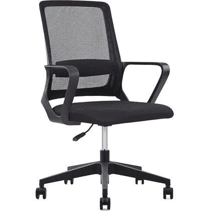 Кресло для персонала SitZone "U-0385 PL", ткань, пластик, черный