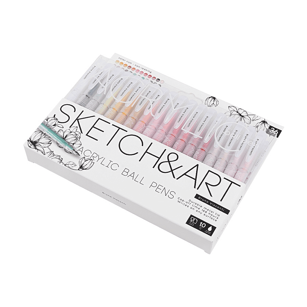 Набор ручек акриловых "Sketch&Art", 1 мм, 36 шт, ассорти - 2