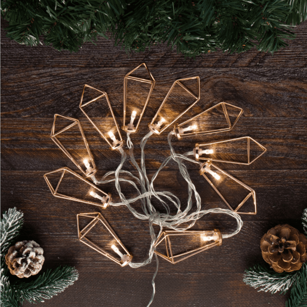 Гирлянда электрическая LED "Нить" с насадками "Кристалл", 2,5 м, тепло-белый - 4