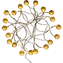 Гирлянда электрическая LED "Нить" с насадками "Ажурный шар", 5 м, тепло-белый