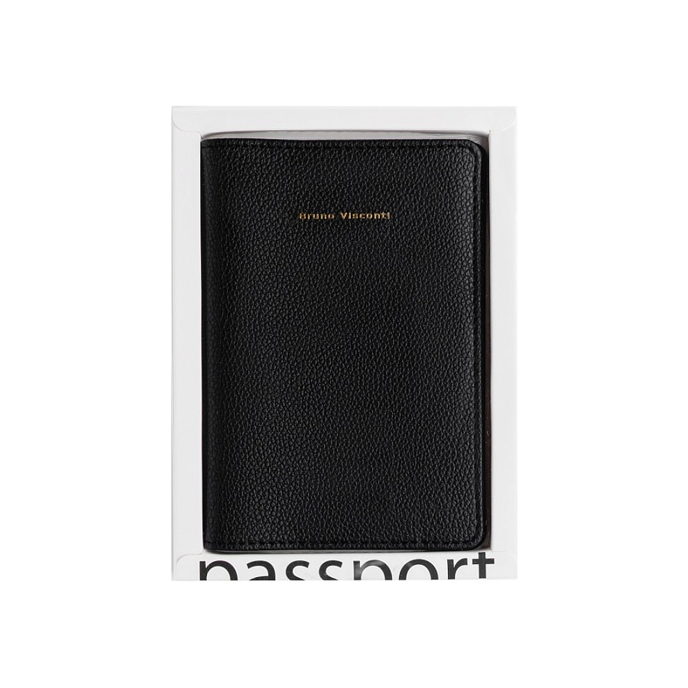 Обложка для паспорта "Черная", кожзам - 2