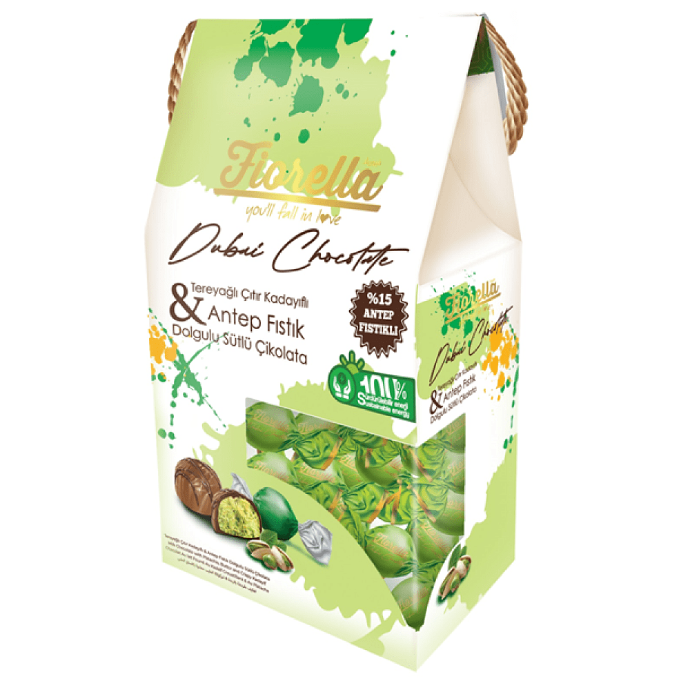 Конфеты "Dubai Chocolate", 230 г, с начинкой из фисташки и кадаифа