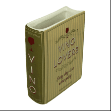 Ваза "Book Vino Lovers", 14.4х5.5х18.2 см, зеленый