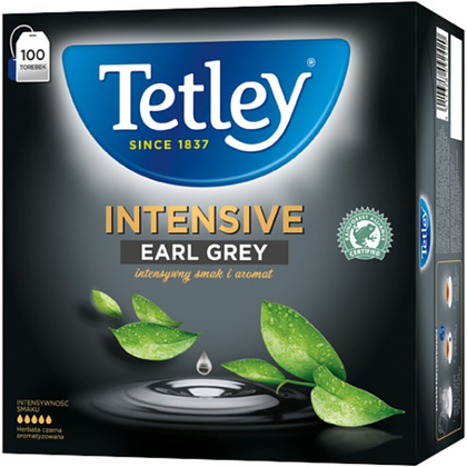 Чай "Tetley" Intensive Earl Grey, 100 пакетиков x2 г, черный