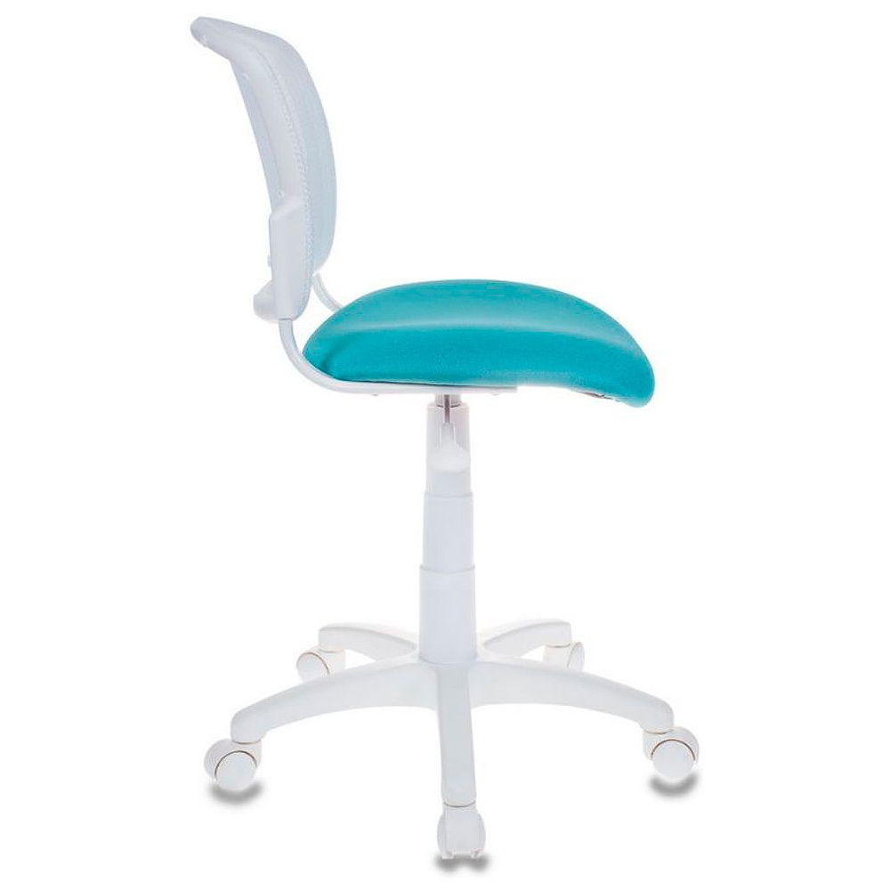 Кресло для детей Бюрократ "CH-W296NX/15-175", ткань, пластик, белый, бирюзовый - 3