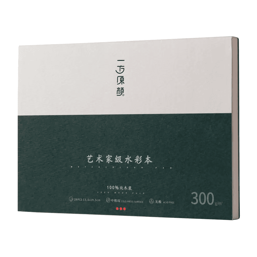 Блок-склейка бумаги для акварели "Himi Miya", 19,5x27 см, 300 г/м2, 20 листов