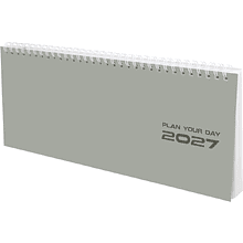 Планинг датированный "Grey style" на 2027 год, 285x112 мм, 128 страниц, серый