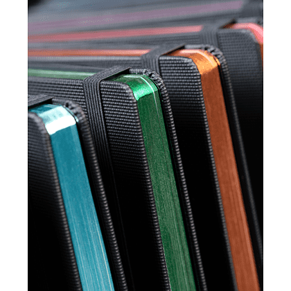 Блокнот "All metal green", А5, 96 листов, на резинке, черный, срез зеленый - 7