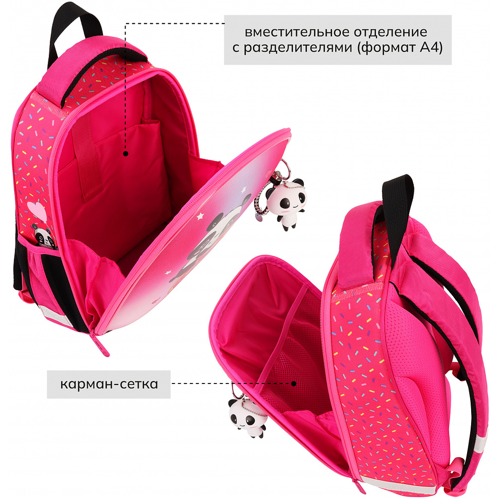 Рюкзак школьный "Ergo Light. Panda", розовый - 5