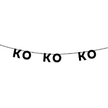 Гирлянда бумажная "КО КО КО", черный