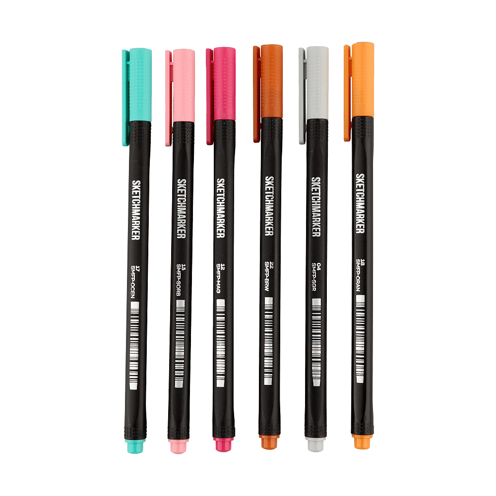 Ручка капиллярная "Sketchmarker Artist fine pen Mid", 6 шт - 14