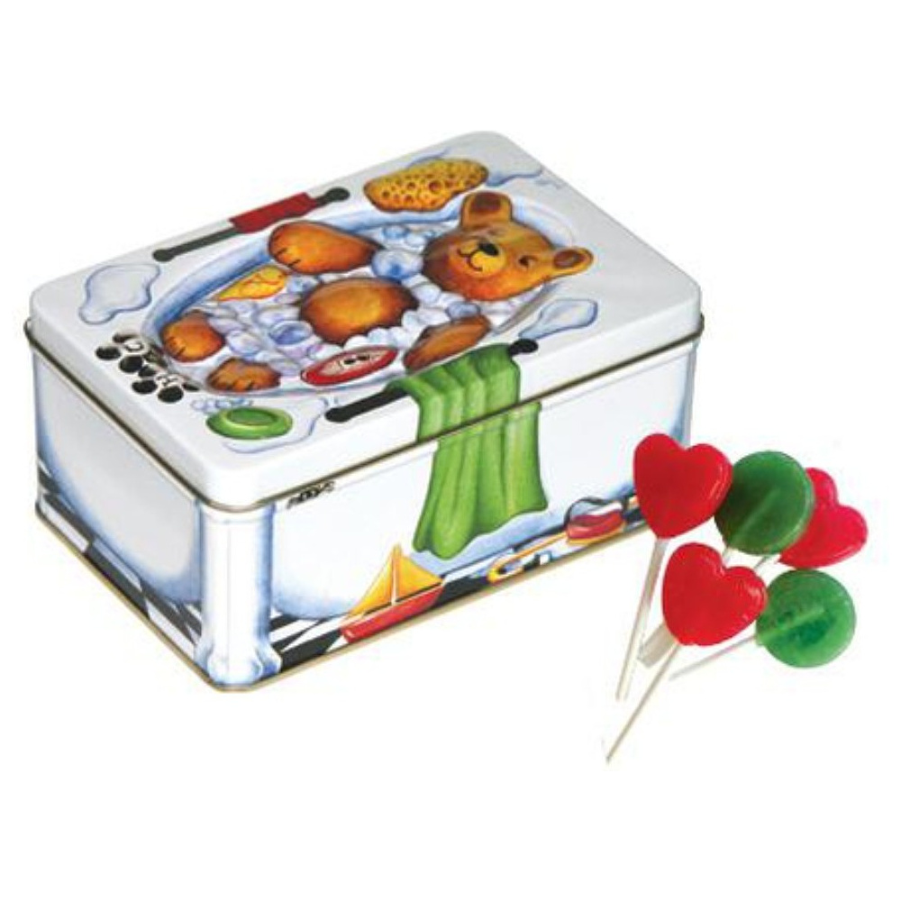 Карамель леденцовая "Мишка", ж/б.,  180 гр., клубника, яблоко - 2