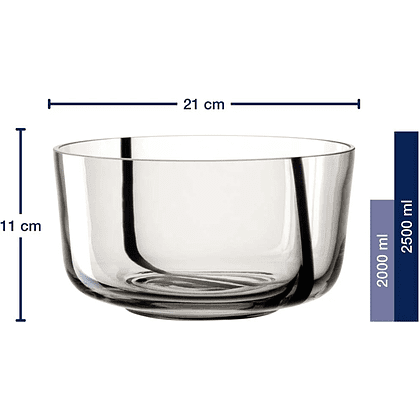 Чаша стеклянная "Alveo", 21 см, прозрачный коричневый - 2