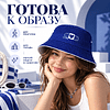 Панама «I am okay», унисекс, классический синий, белый - 4