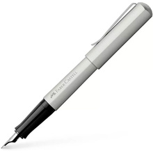 Ручка перьевая "Hexo Silver", F, матовый серебристый, патрон черный