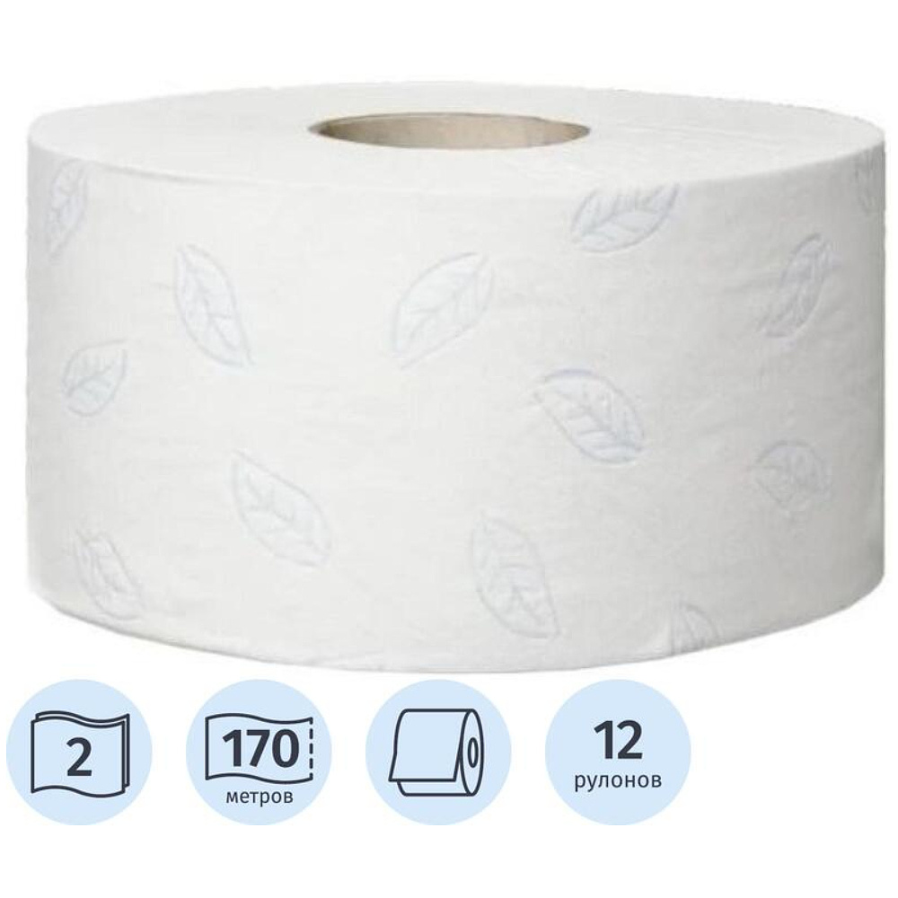 Бумага туалетная в мини рулоне "Tork Premium Т2", 2 слоя, 170 м (120243-03) - 2