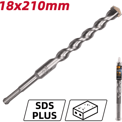 Бур по бетону Deli YS EDH-Y18210,18 x 210 мм, SDS-PLUS - 2 Бур по бетону Deli YS EDH-Y18210,18 x 210 мм, SDS-PLUS - 2