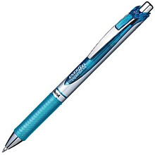 Ручка-роллер "Energel BL77", 0.7 мм, серебристый, голубой, стерж. голубой