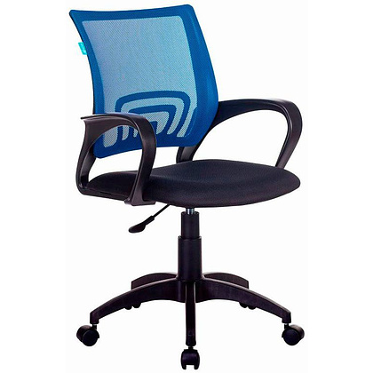 Кресло для персонала Бюрократ "CH-695NLT", ткань, пластик, синий, черный
