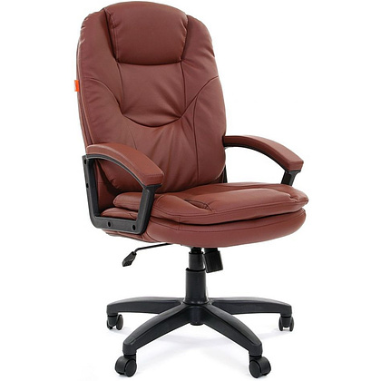 Кресло для руководителя "CHAIRMAN 668 LT", экокожа, пластик, коричневый