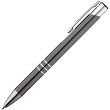 Ручка шариковая автоматическая "Ascot", 0.7 мм, графит, серебристый, стерж. синий