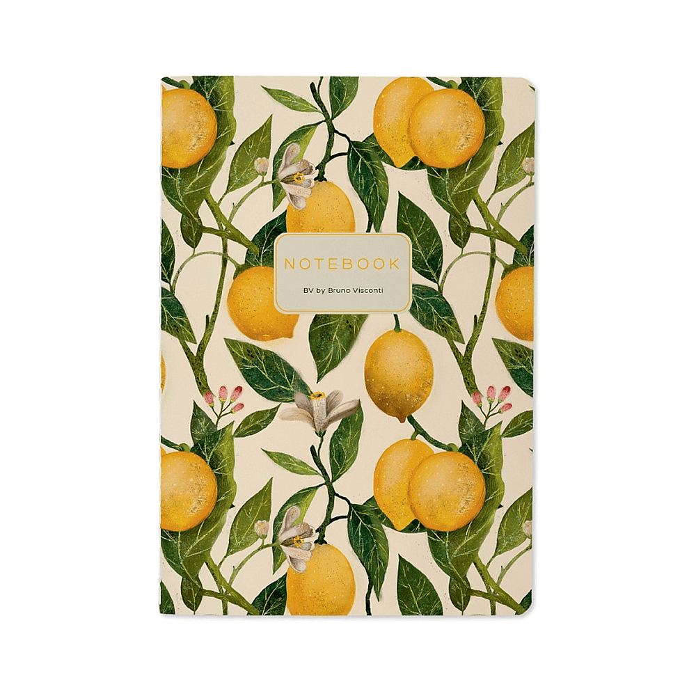 Тетрадь  "Flora. Paradise. Lemons", A5, 40 листов, линейка, белый, желтый