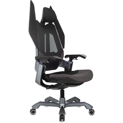 Кресло игровое Бюрократ "Knight Aero", ткань, пластик, черный