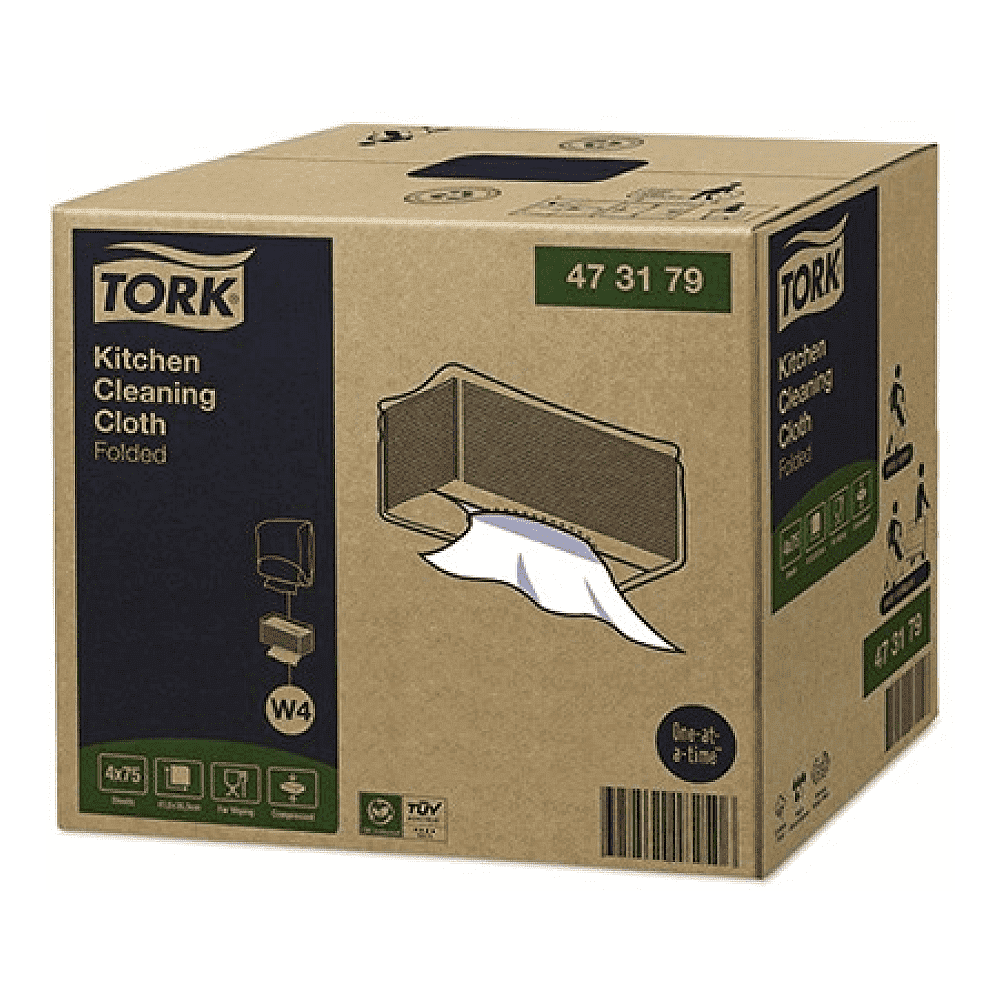 Материал нетканый Tork Premium для кухни в салфетках, 1 слой, W4, 75 листов - 2